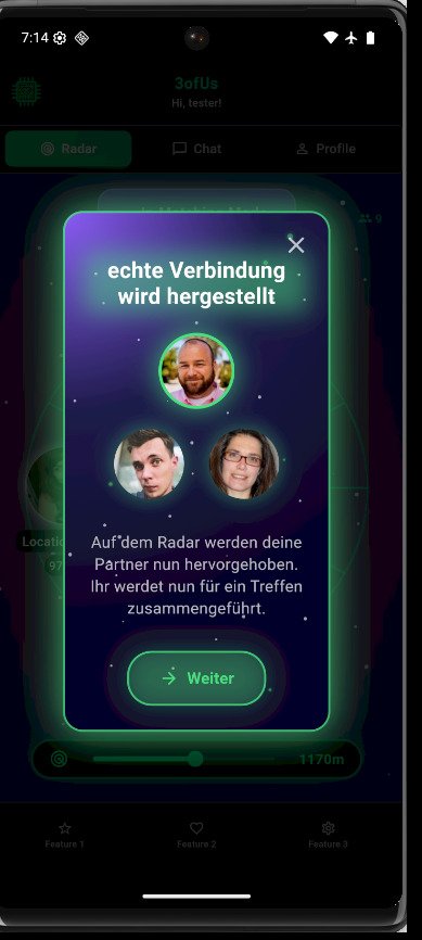 3ofUs App Screenshot